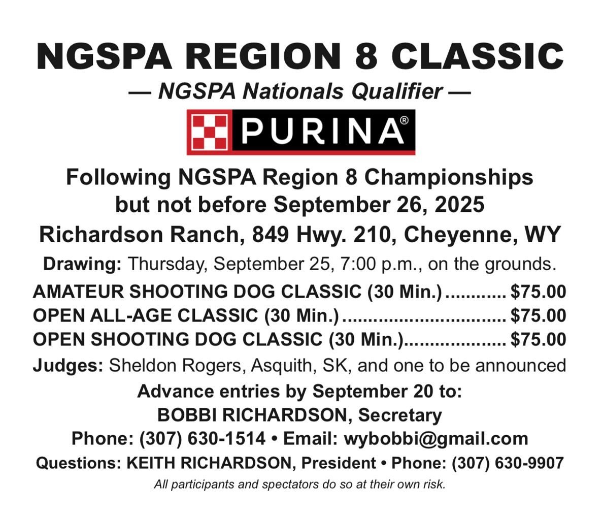 Region 8 Classic American Field Ad